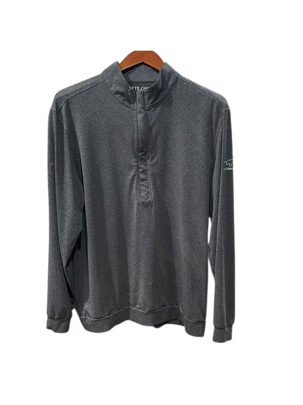 Matte Grey GOZZER Ranch 1/2 Zip Performance Pullover SZ L Heather Grey